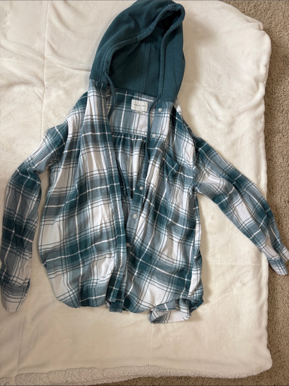 American Eagle Size Small Hooded Button Up